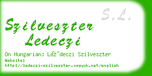 szilveszter ledeczi business card